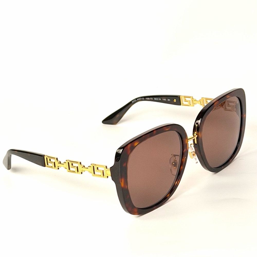 Versace Mod 4407 D 108/73 Tortoise Sunglasses with Gold Detailing - Picture 3 of 6